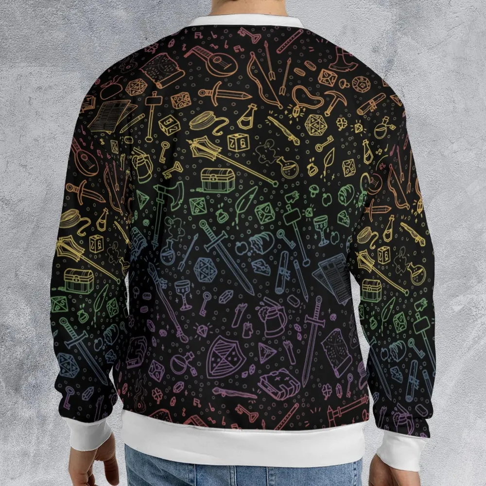 DnD Tabletop RPG Pattern All-over Print Sweatshirt - 2