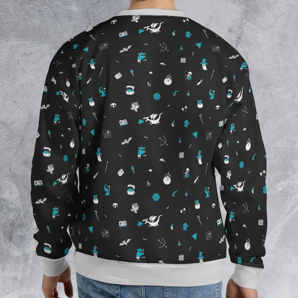 DnD Pattern All-over Print Sweatshirt - 2