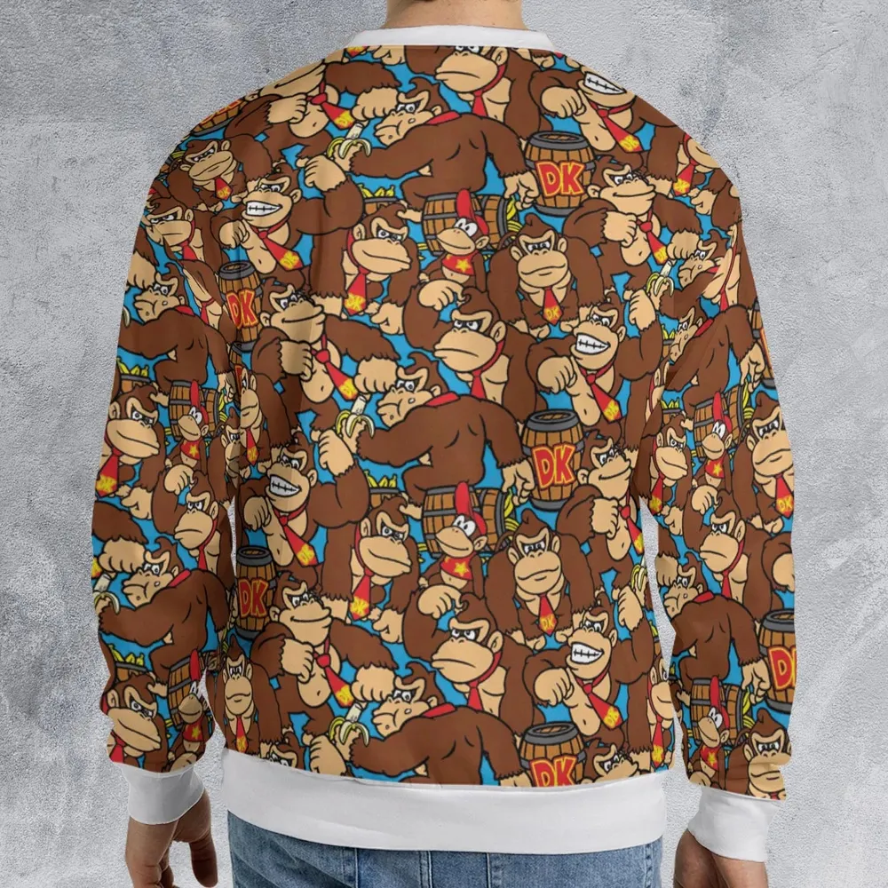 Donkey Kong Pattern All-over Print Sweatshirt - 2