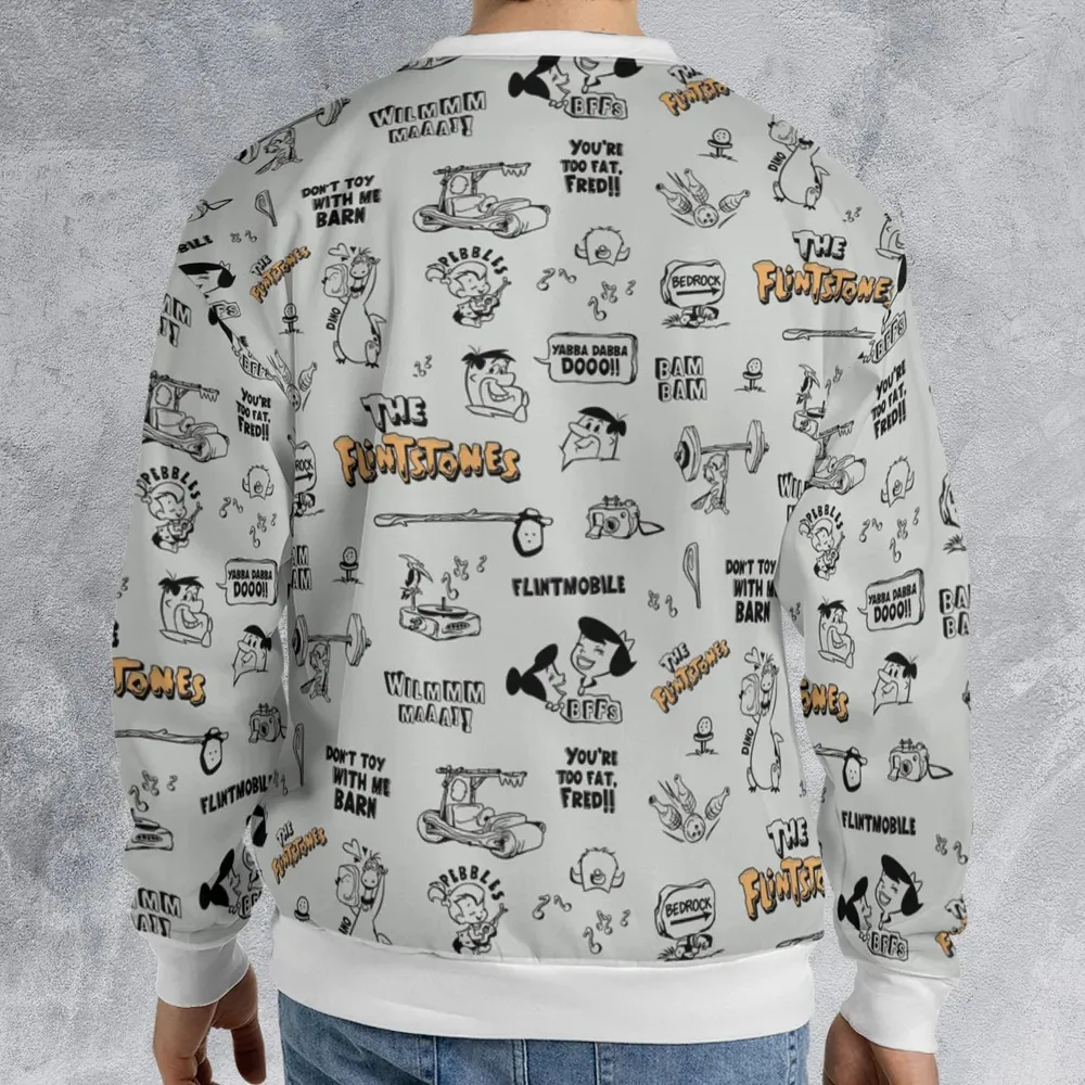 Don't Toy with Me Barn The Flintstones All-over Print Sweatshirt - 2