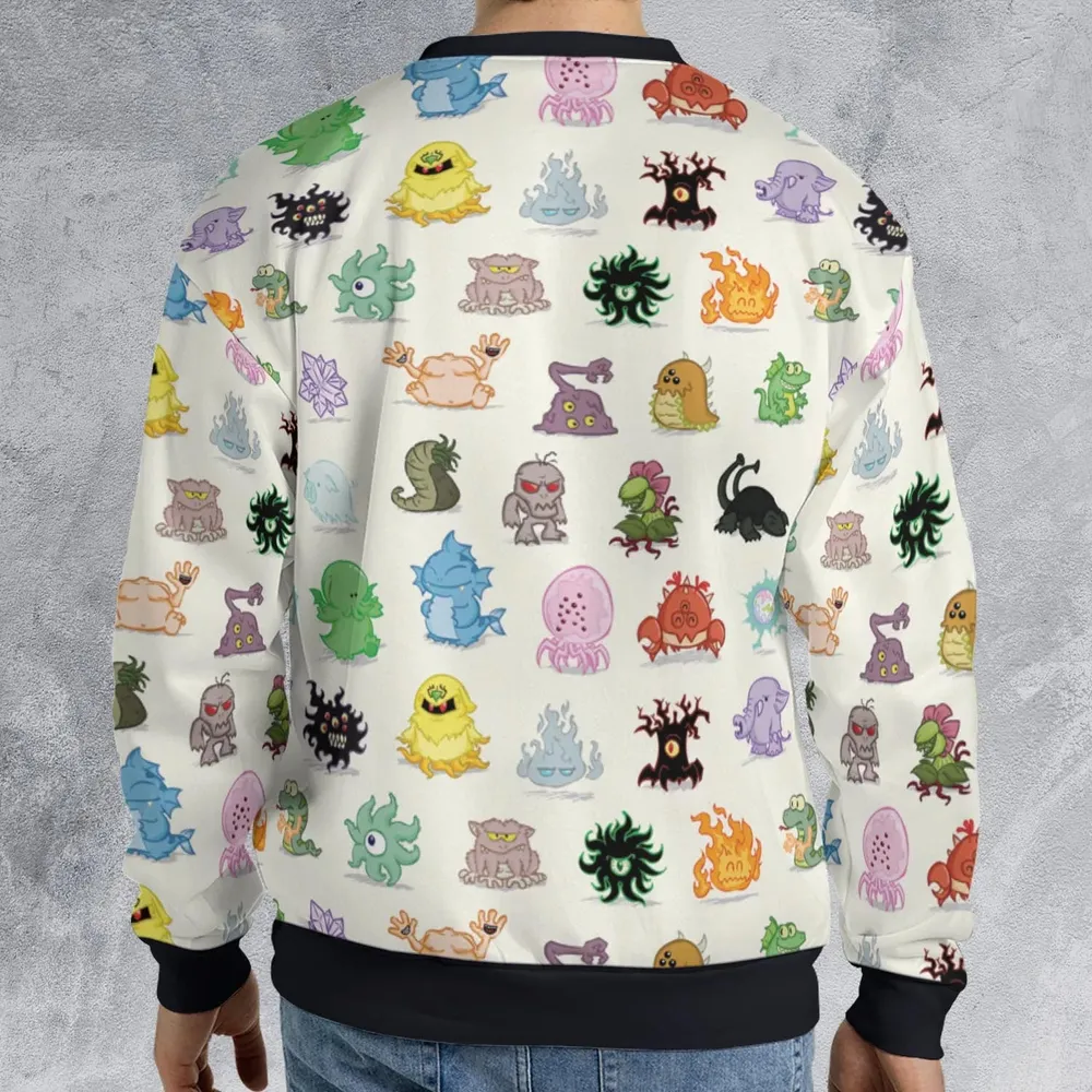 Cute Monsters H. P. Lovecraft All-over Print Sweatshirt - 2