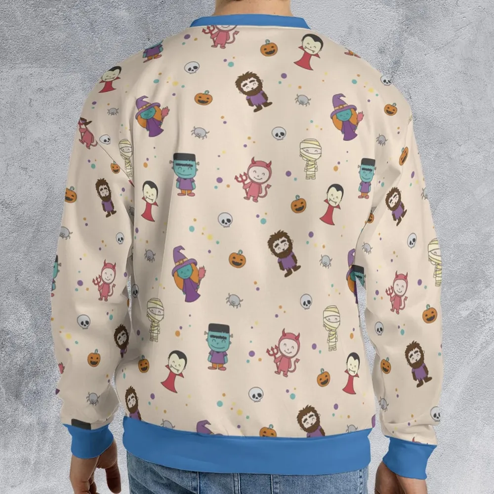 Cute Halloween Characters Pattern All-over Print Sweatshirt - 2