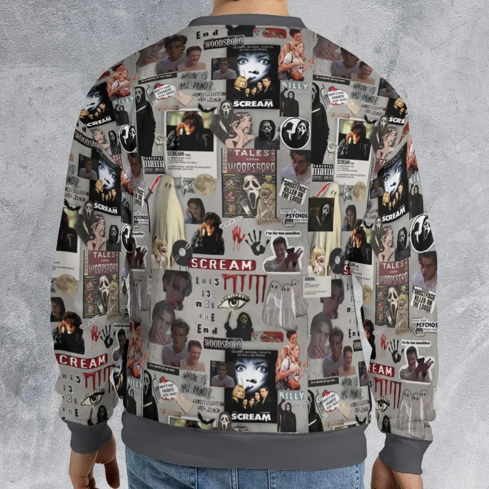 Crime Scene Scream Aesthetic Pattern All-over Print Sweatshirt - 2