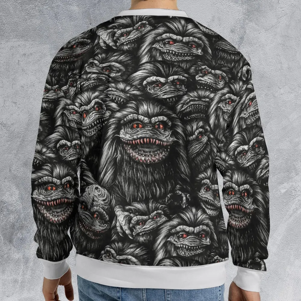 Critters Pattern Halloween All-over Print Sweatshirt - 2