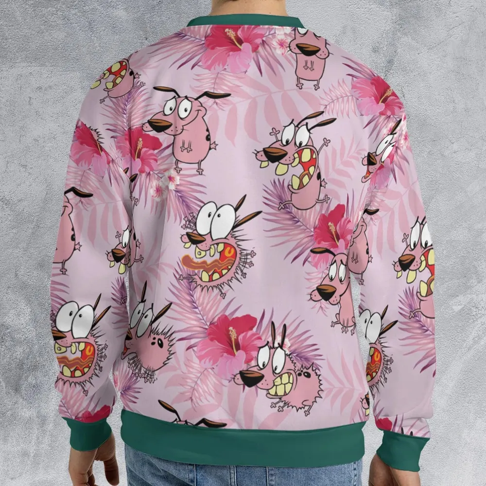 Courage the Cowardly Dog Floral Tropical All-over Print Sweatshirt - 2