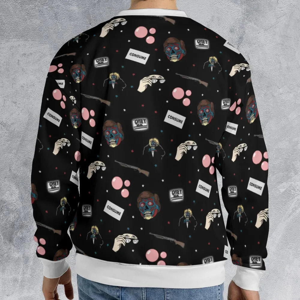 Consume They Live Patterns All-over Print Sweatshirt - 2