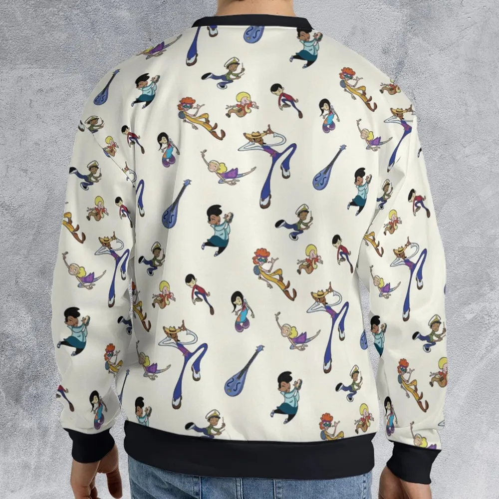 Class Of 3000 Characters Pattern All-over Print Sweatshirt - 2