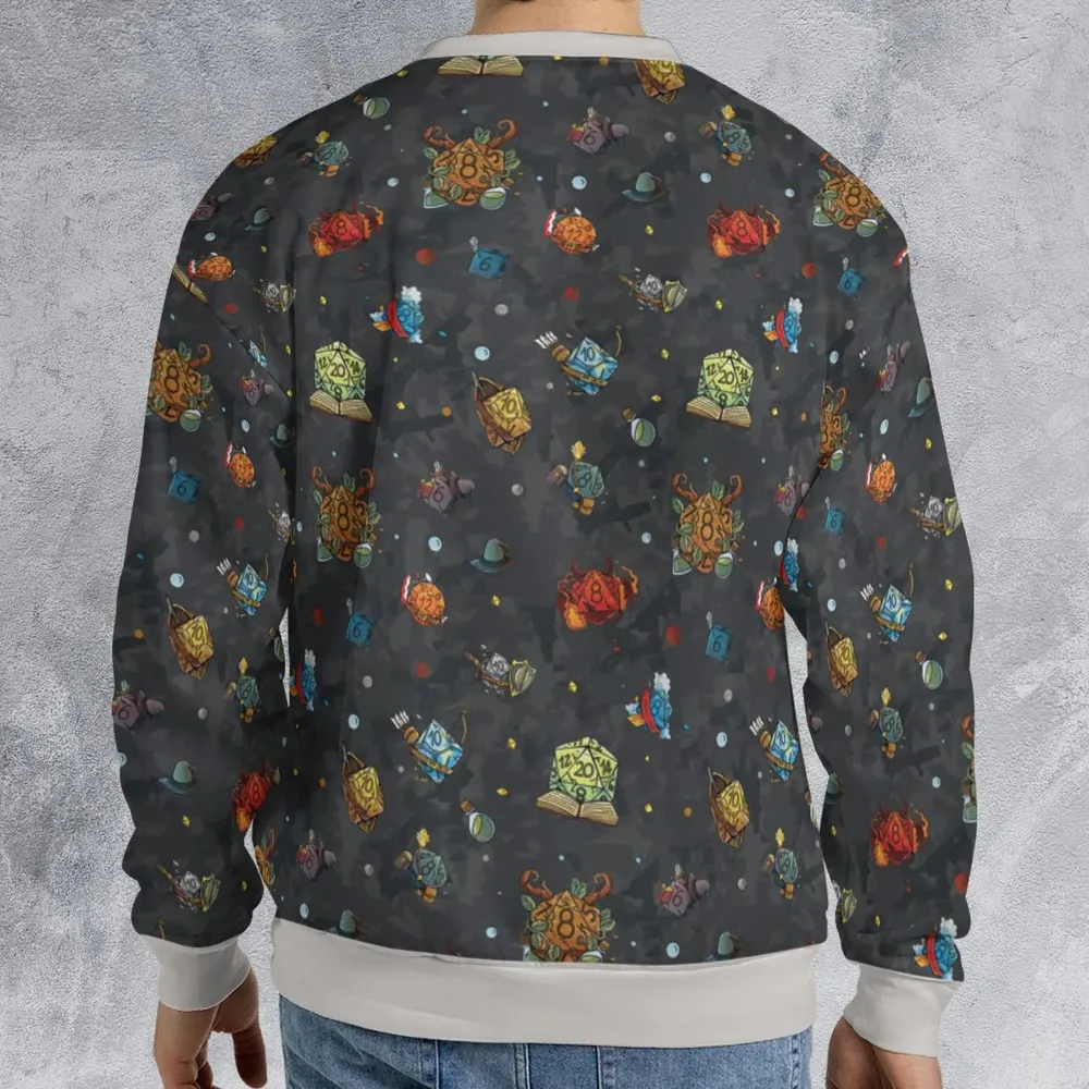 Class Dices DND Pattern All-over Print Sweatshirt - 2