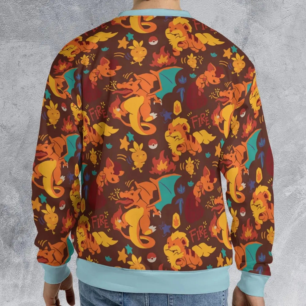 Charizard Arcanine Torchic Fire Pokemon All-over Print Sweatshirt - 2