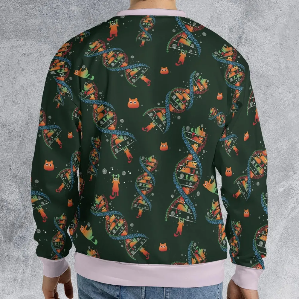 Cat Kitten DNA Pattern All-over Print Sweatshirt - 2