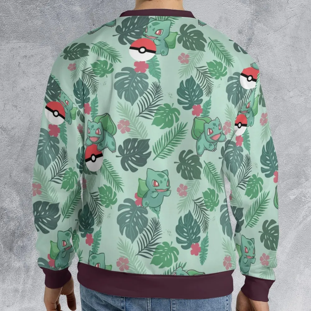 Bulbasaur Pokemon Pattern All-over Print Sweatshirt - 2