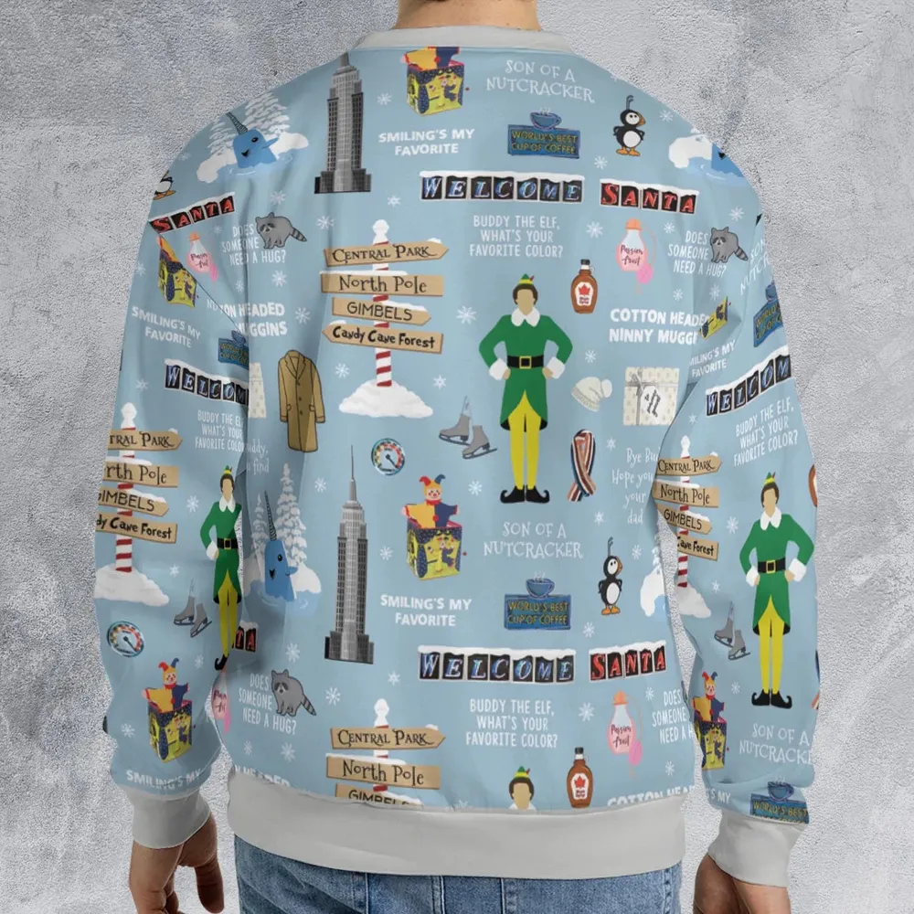 Buddy the ELF Quotes Christmas All-over Print Sweatshirt - 2