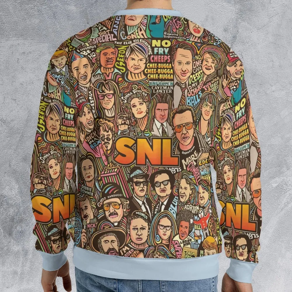 Blues Brothers Waynes World Coneheads SNL Characters All-over Print Sweatshirt - 2