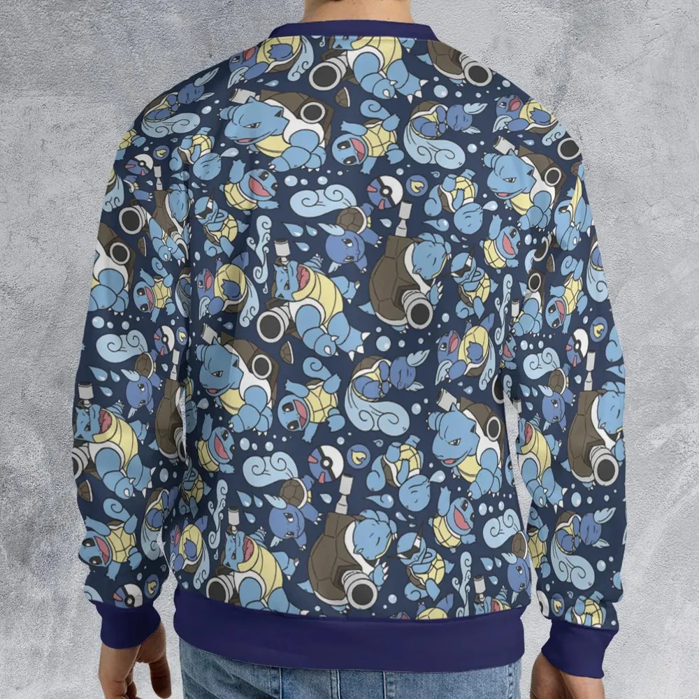 Blastoise Wartortle Squirtle Pokemon Pattern All-over Print Sweatshirt - 2