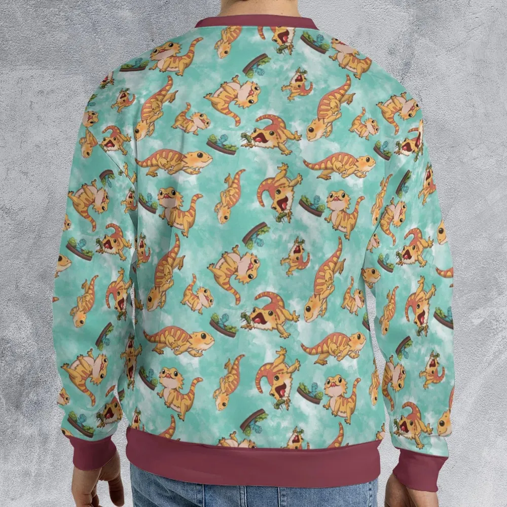 Bearded Dragon Pattern All-over Print Sweatshirt - 2
