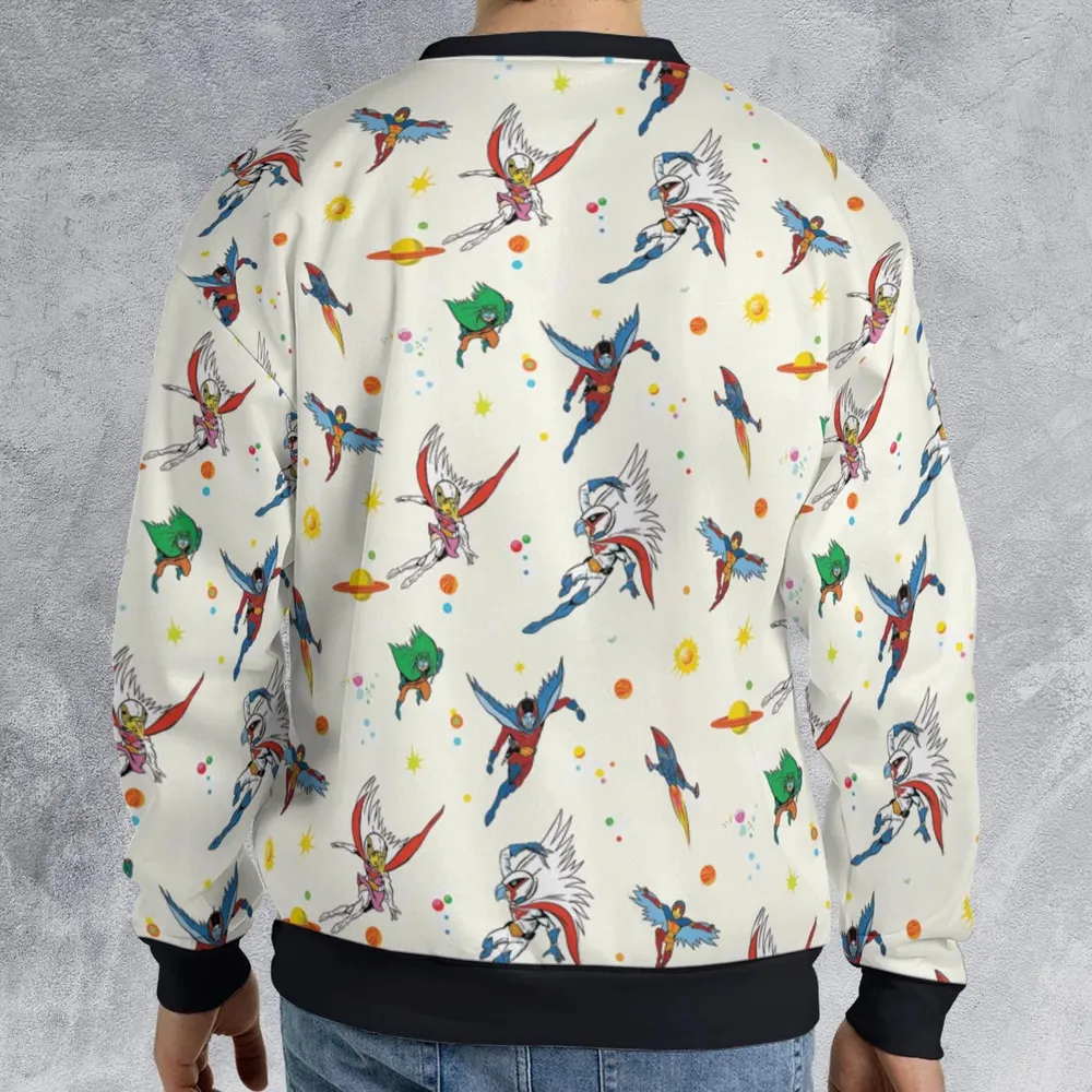 Battle of the Planets Pattern All-over Print Sweatshirt - 2