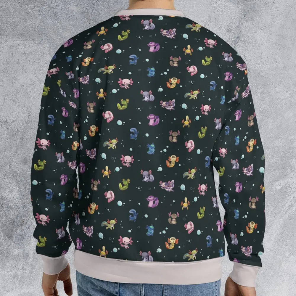 Axolotls Of The World Pattern All-over Print Sweatshirt - 2