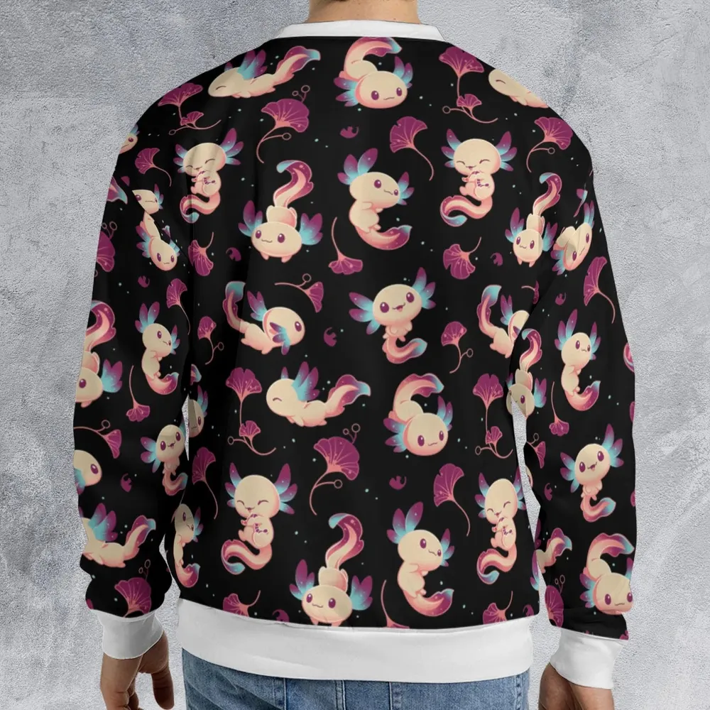 Axolotl Wonders Cute Salamanders Pattern All-over Print Sweatshirt - 2