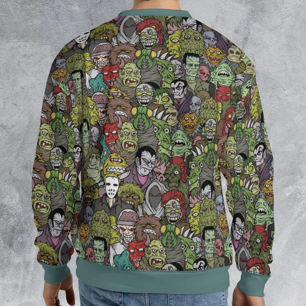 All The Monsters Are Here All-over Print Sweatshirt - 2