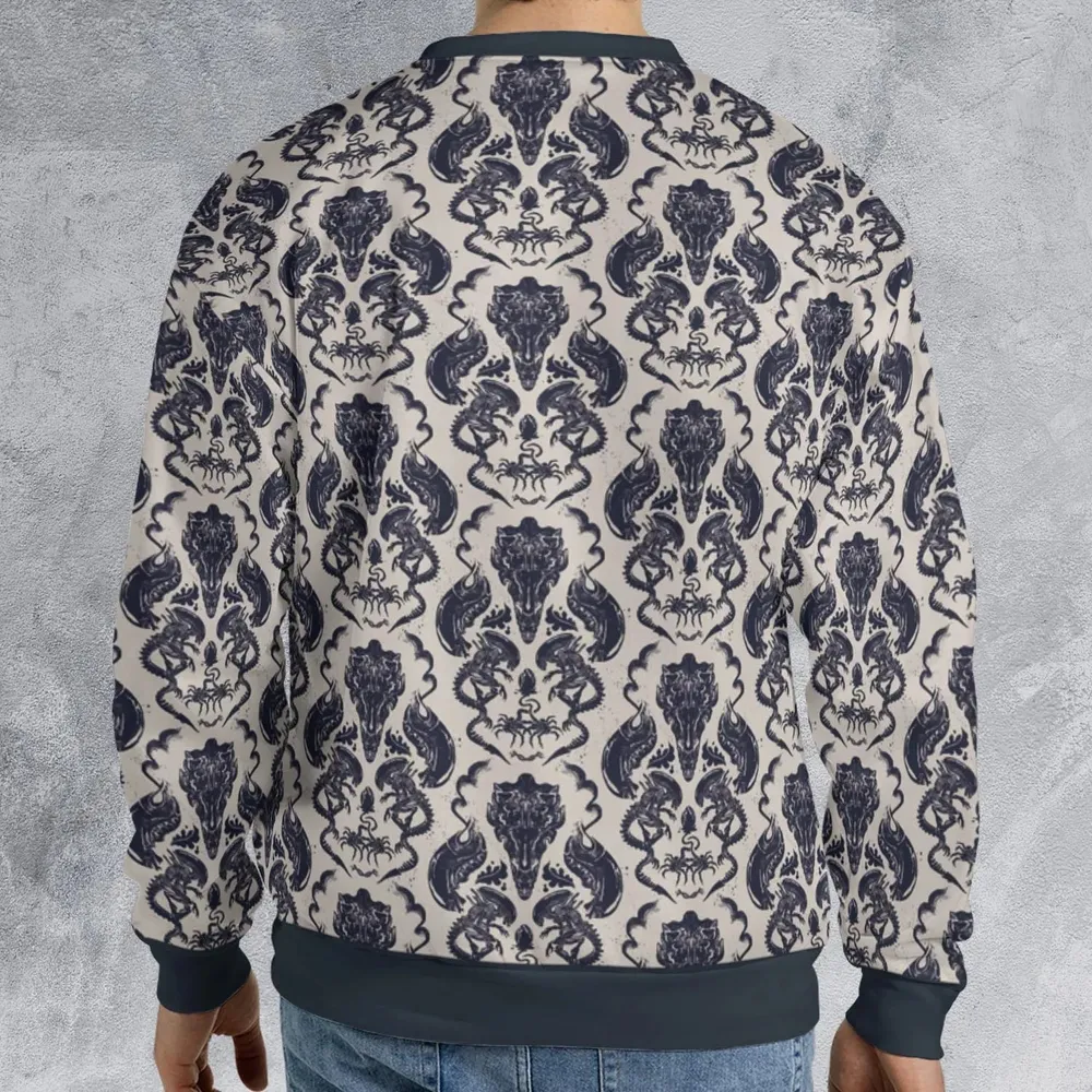 Alien Xenomorph Pattern All-over Print Sweatshirt - 2