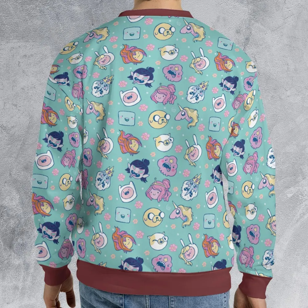 Adventure Time Floral Pattern All-over Print Sweatshirt - 2