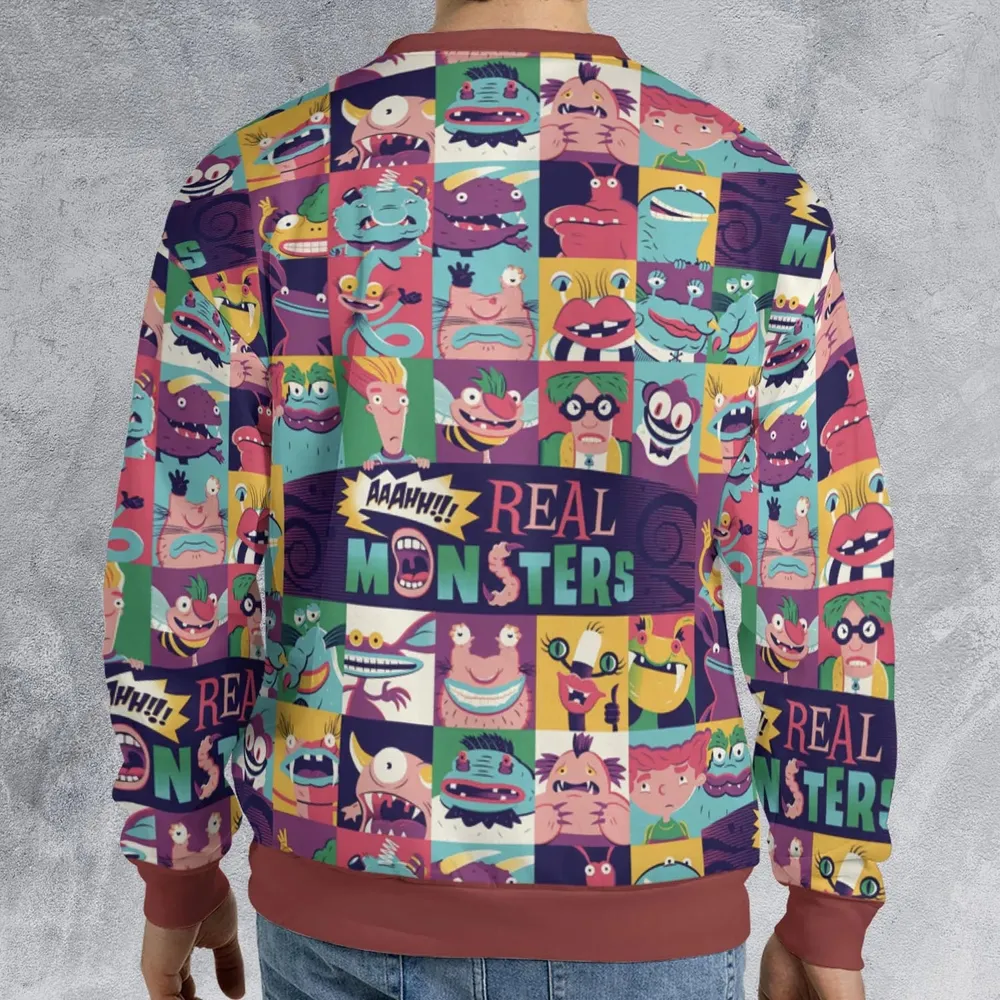 Aaahh!!! Real Monsters Characters Pattern All-over Print Sweatshirt - 2