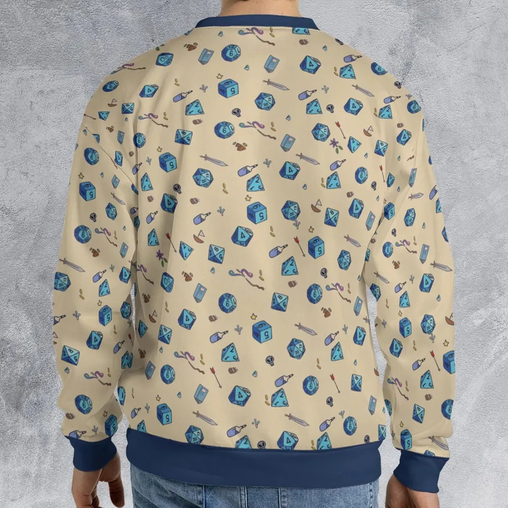 RPG DND Dices Pattern All-over Print Sweatshirt - 2