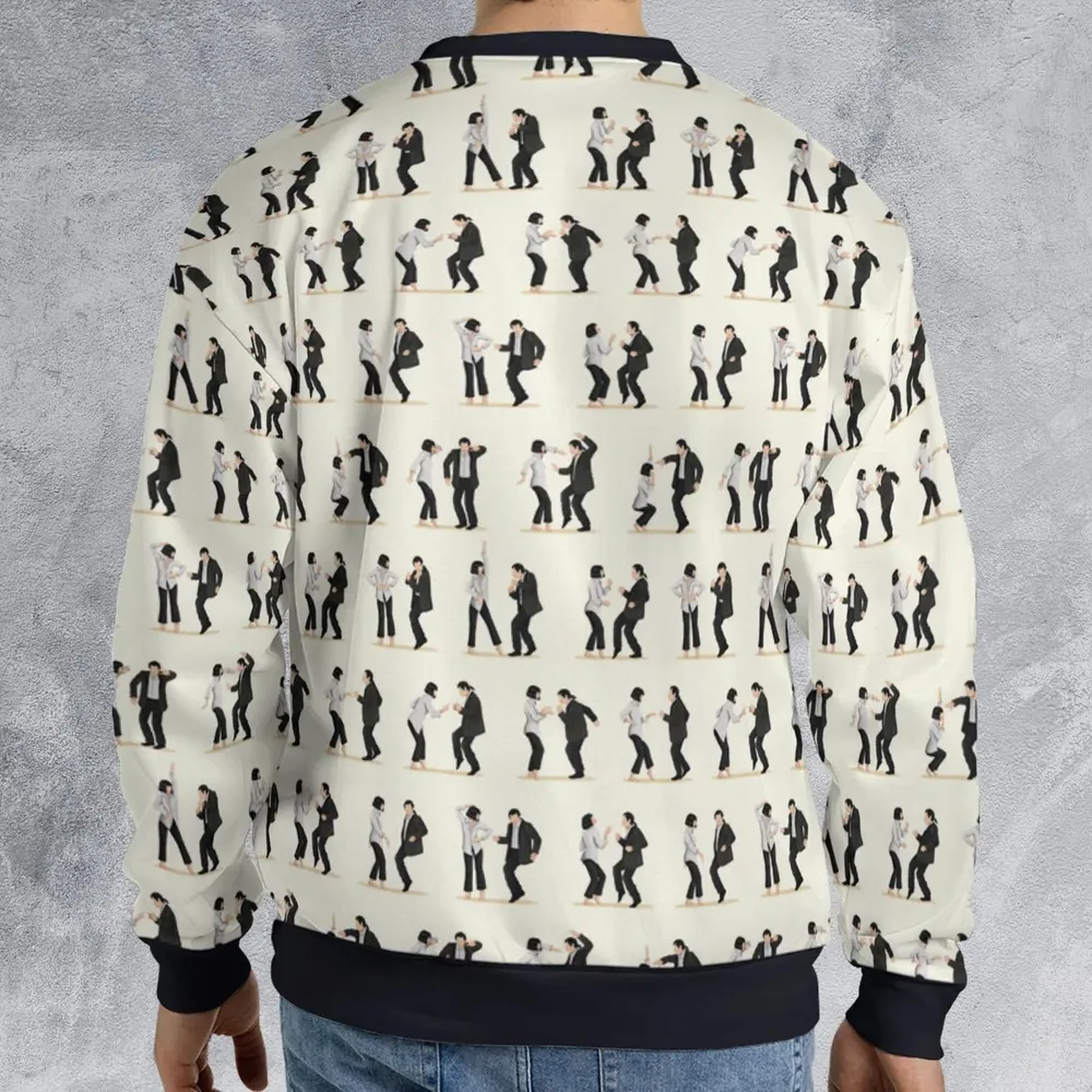 Mia Wallace and Vincent Vega Dance Pulp Fiction All-over Print Sweatshirt - 2