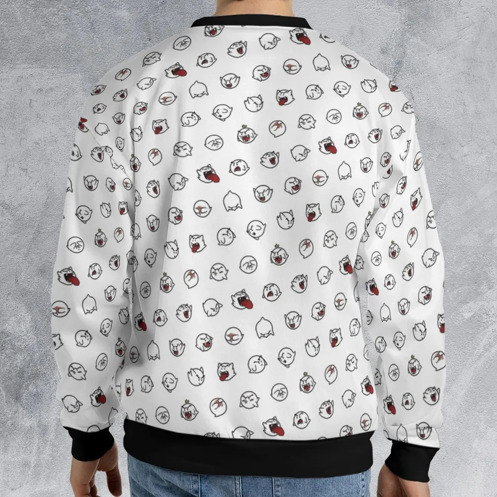 Super Mario Boo Pattern All-over Print Sweatshirt - 2