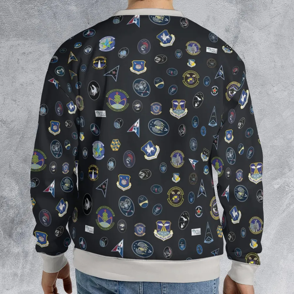 Space Force Squadron Pattern All-over Print Sweatshirt - 2