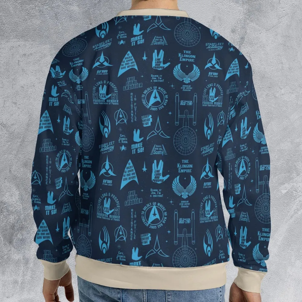 Trekkie Star Trek Pattern All-over Print Sweatshirt - 2