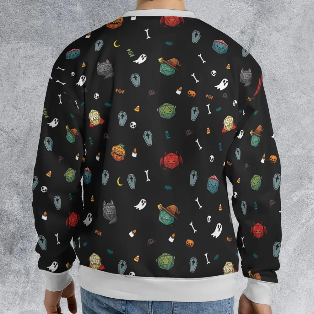 Halloween DND Dices Pattern All-over Print Sweatshirt - 2
