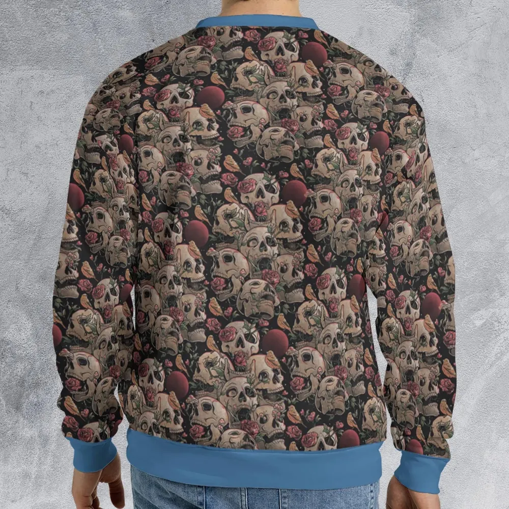 Life Grows Through Death Skull All-over Print Sweatshirt - 2