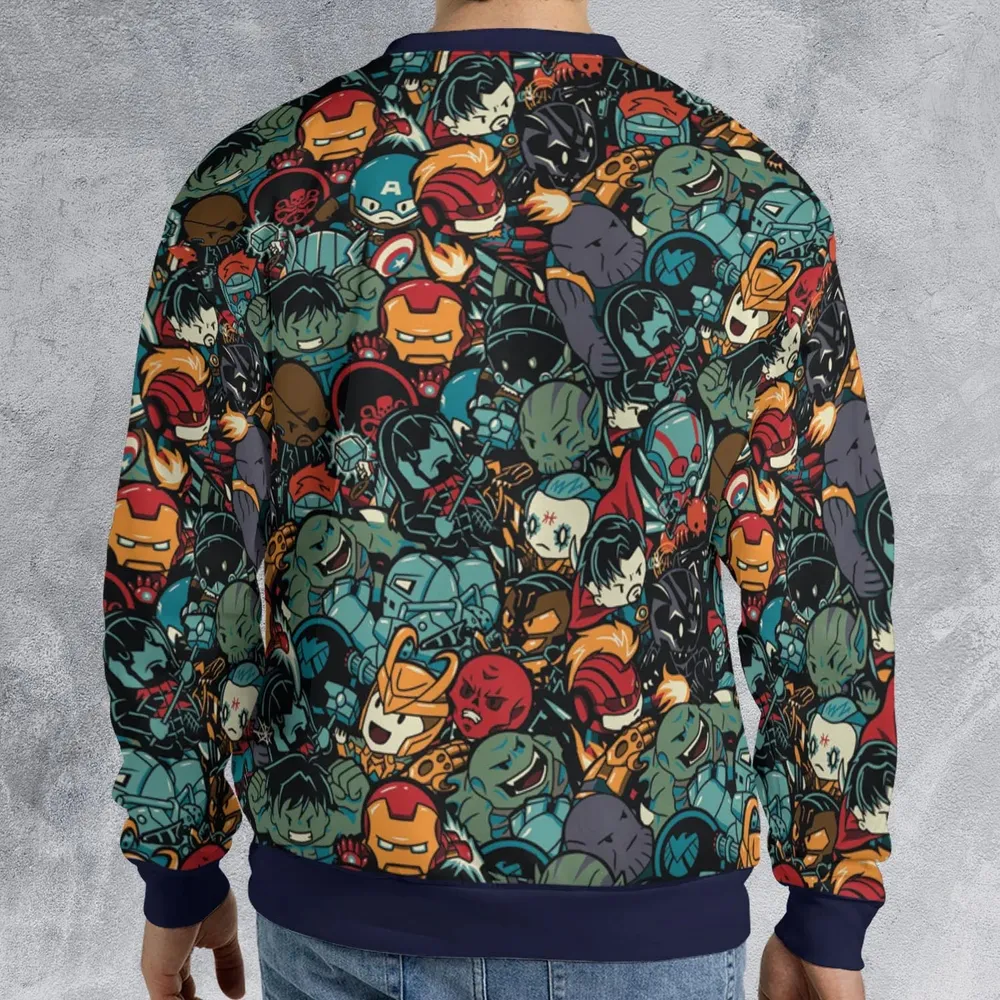 Marvelous Chibi Characters Pattern All-over Print Sweatshirt - 2
