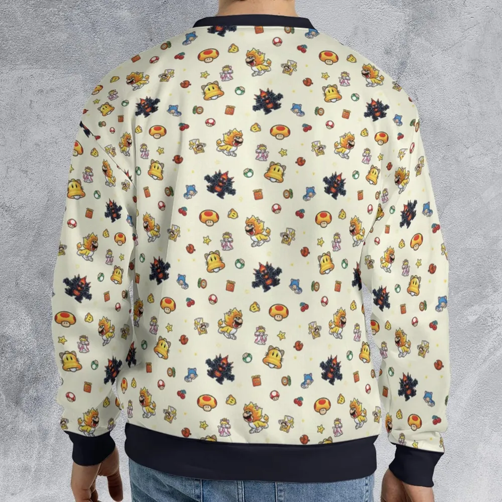 Super Mario Characters Pattern All-over Print Sweatshirt - 2