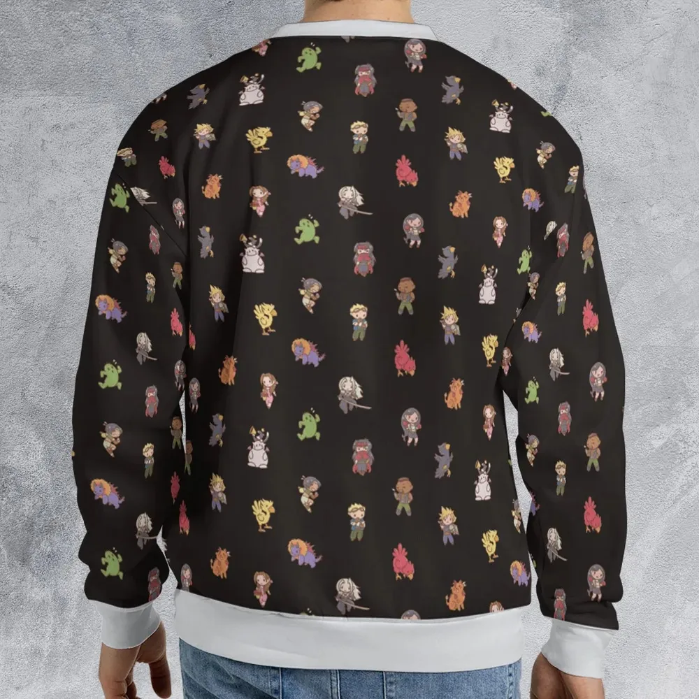 Final Fantasy Characters Pattern All-over Print Sweatshirt - 2