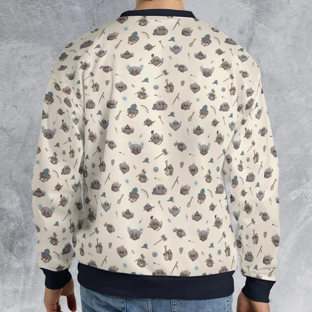 Kawaii Dices DnD Pattern All-over Print Sweatshirt - 2
