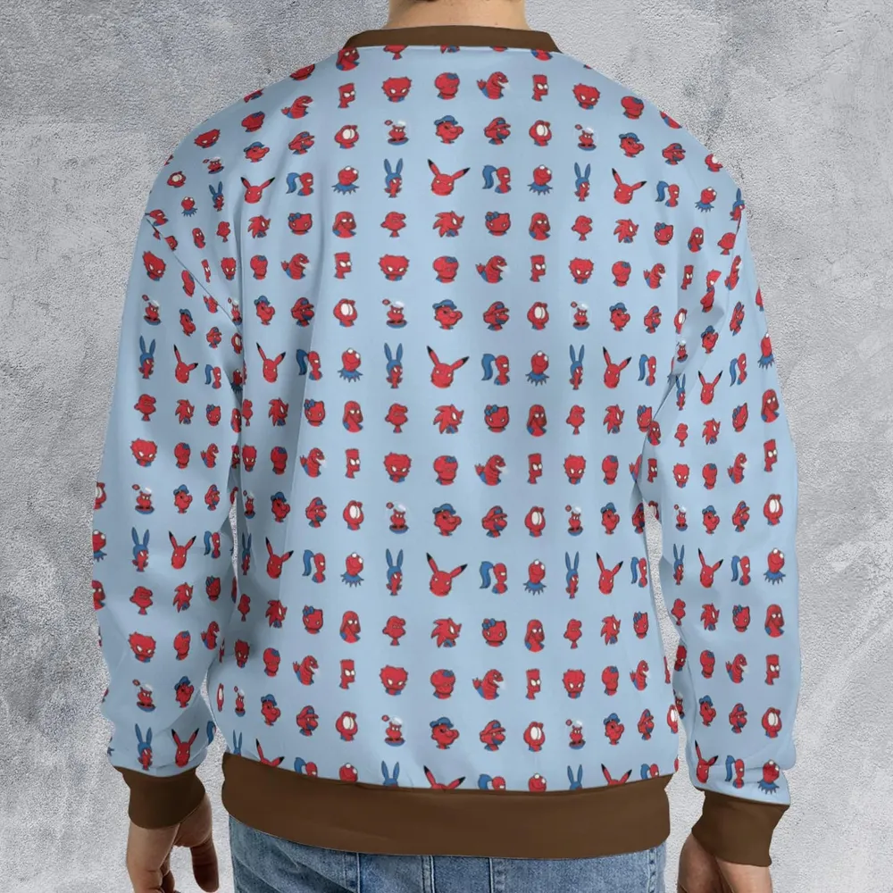 Funny Spider-Man Characters Pattern All-over Print Sweatshirt - 2