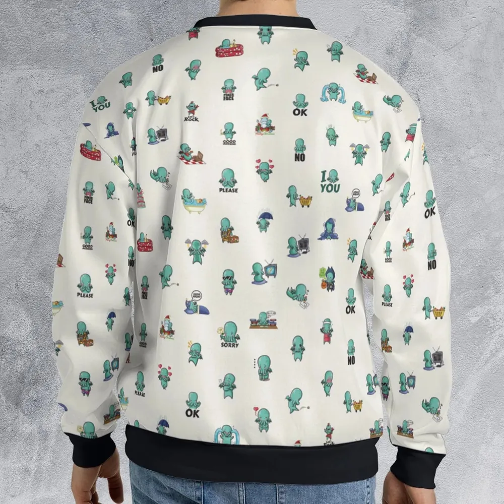 Kawai Cthulhu Pattern All-over Print Sweatshirt - 2