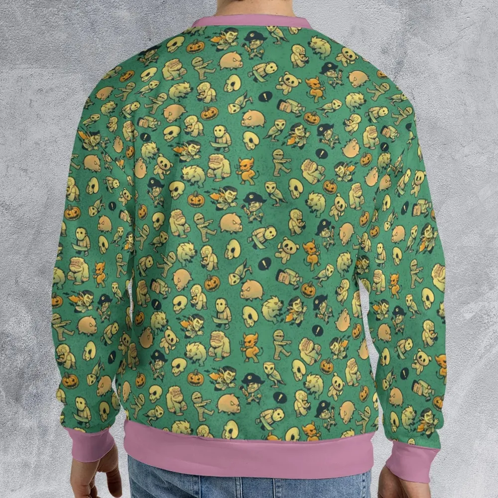 Terror Attack Cute Horror Characters Halloween All-over Print Sweatshirt - 2
