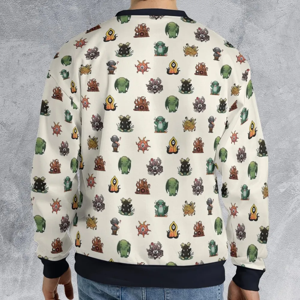 Lovecraft Demons Cute H.P. Lovecraft Monsters Pattern All-over Print Sweatshirt - 2
