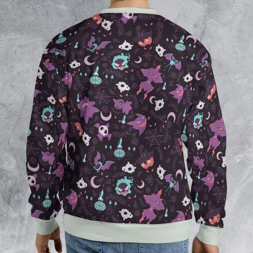 Lavender Town Pokemon Pattern All-over Print Sweatshirt - 2