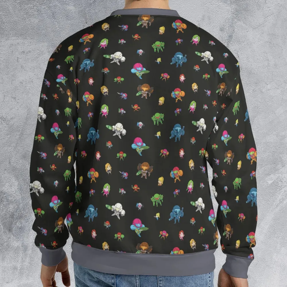 Metroid Pattern All-over Print Sweatshirt - 2