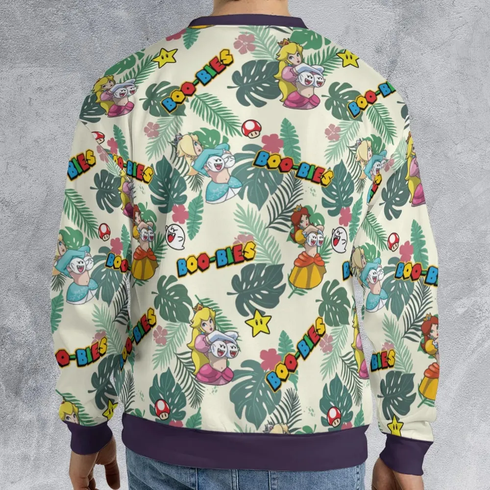 Super Mario Boo-Bies Pattern All-over Print Sweatshirt - 2