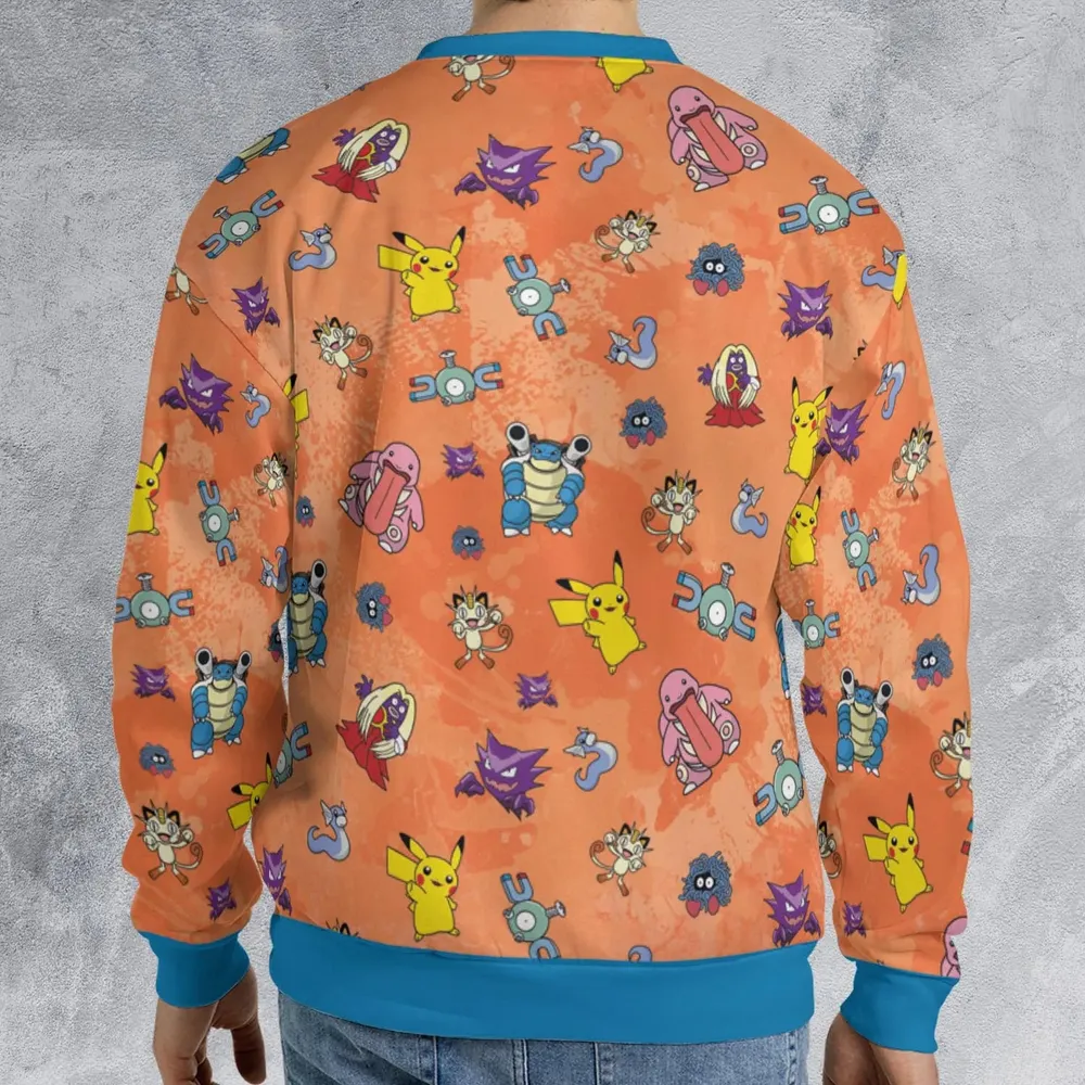 Pokemon Character Scatter All-over Print Sweatshirt - 2