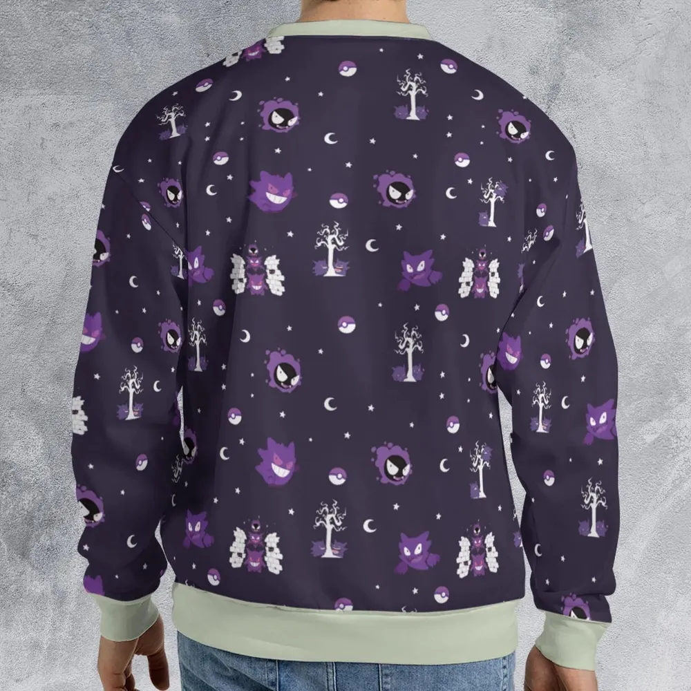 Gengar Pokemon Pattern All-over Print Sweatshirt - 2