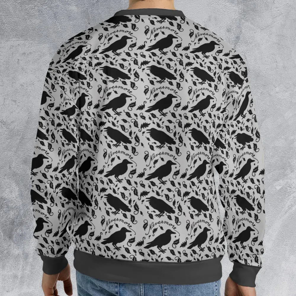 Nevermore The Raven Edgar Allan Poe Pattern All-over Print Sweatshirt - 2