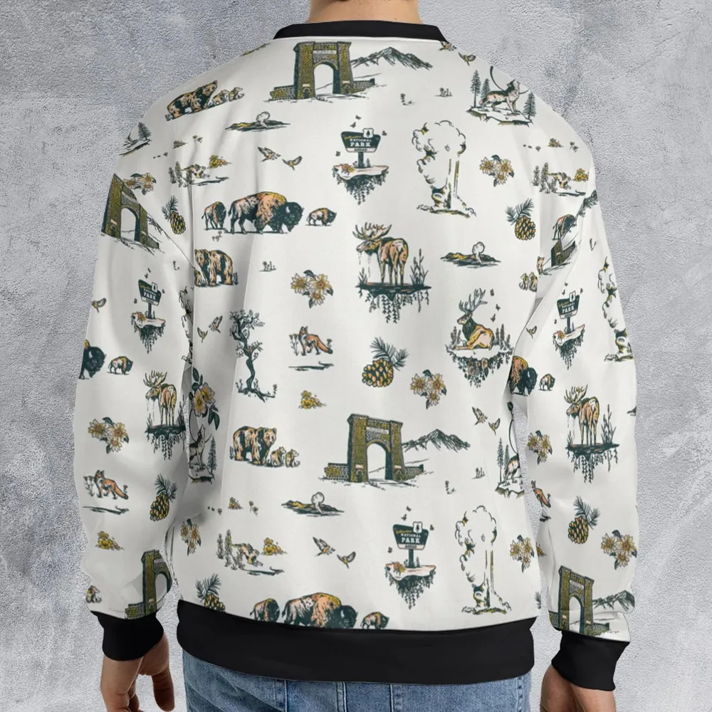Yellowstone National Park Pattern All-over Print Sweatshirt - 2