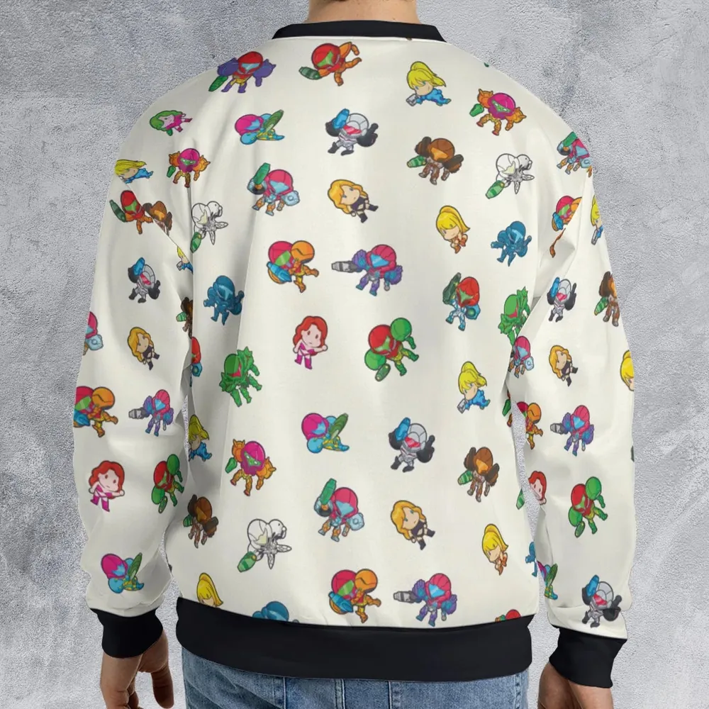 The Many Suits Of Samus Metroid Pattern All-over Print Sweatshirt - 2