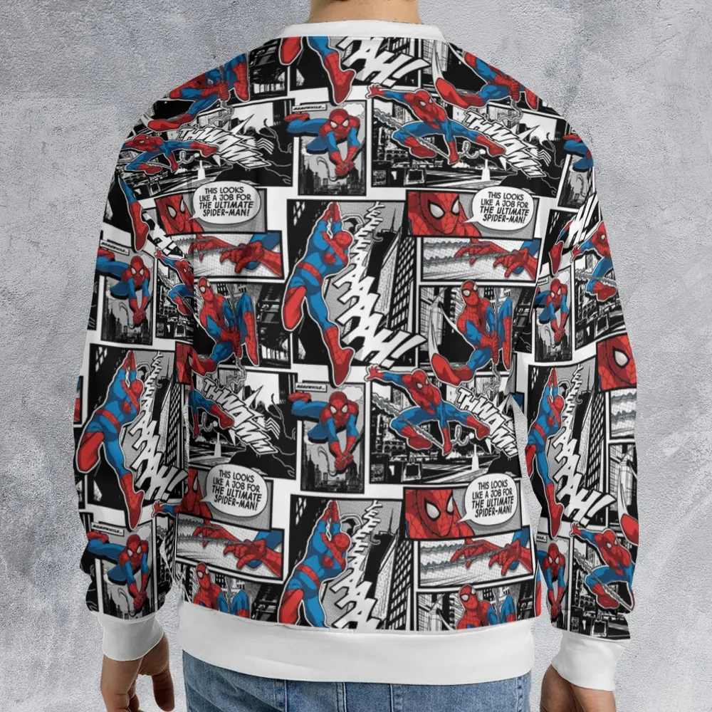 Spider Man Comic Pattern All-over Print Sweatshirt - 2